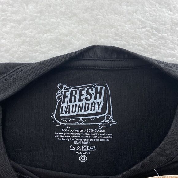 Fresh Laundry T Shirt Men 2XL Black Grim Reaper Death Racer Good Vibe Motorcycle - Picture 5 of 7